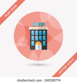 Building hotel flat icon