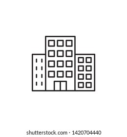 building, hotel icon. Simple thin line, outline vector of Hotel Service icons for UI and UX, website or mobile application
