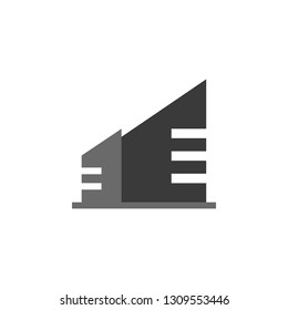 Building Hotel Icon Vector Graphic Download Template Modern. Building Hotel