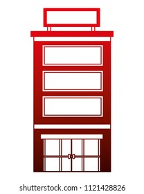 building hotel isolated icon