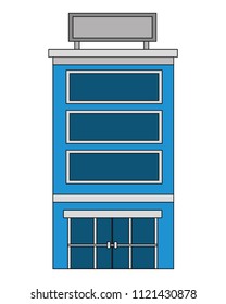 building hotel isolated icon