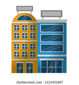 building hotel isolated icon