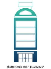 building hotel isolated icon