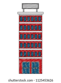 building hotel isolated icon
