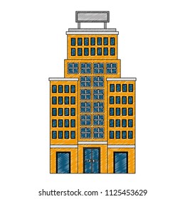 building hotel isolated icon