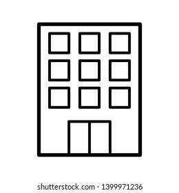 building - hotel - landmarks icon vector design template