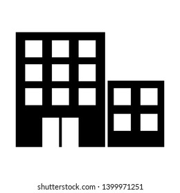 building - hotel - landmarks icon vector design template