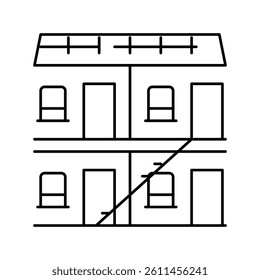 building hotel line icon vector. building hotel sign. isolated contour symbol black illustration