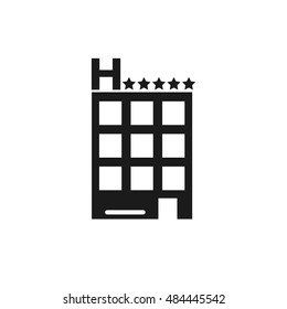 building hotel simple icon