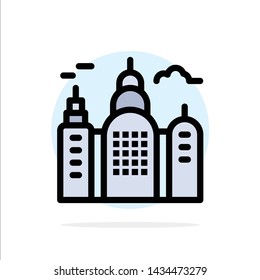 Building, House, Canada Abstract Circle Background Flat color Icon