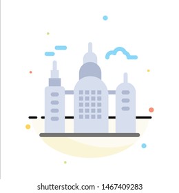 Building, House, Canada Abstract Flat Color Icon Template. Vector Icon Template background