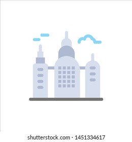 Building, House, Canada  Flat Color Icon. Vector icon banner Template