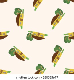 Building house,, cartoon seamless pattern background