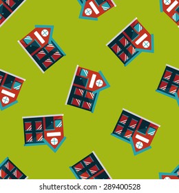 Building house flat icon,eps10 seamless pattern background
