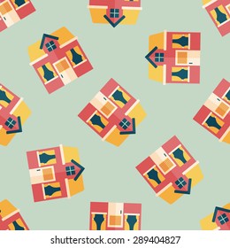 Building house flat icon,eps10 seamless pattern background