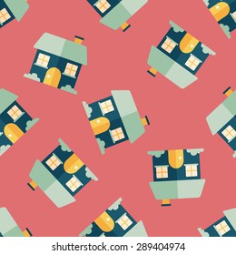 Building house flat icon,eps10 seamless pattern background