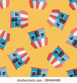Building house flat icon,eps10 seamless pattern background