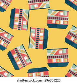 Building house flat icon,eps10 seamless pattern background