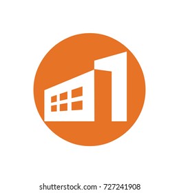 Building or house icon logo design template vector