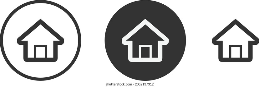 Construir iconos de la casa en diseño plano con elementos para conceptos móviles y aplicaciones web. Colección de infografía moderna y pictograma.