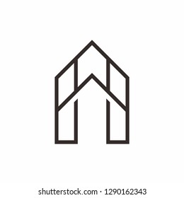 Building House Letter H Architecture Business Company Vector Logo Design