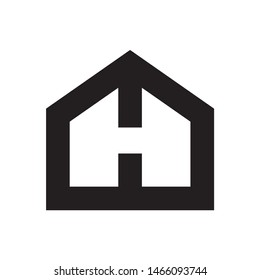 Building House Letter H Architecture Business Company Vector Logo Design