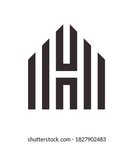 Building House Letter H Architecture Business Stock Vector (Royalty ...