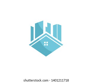 Building house logo city vector