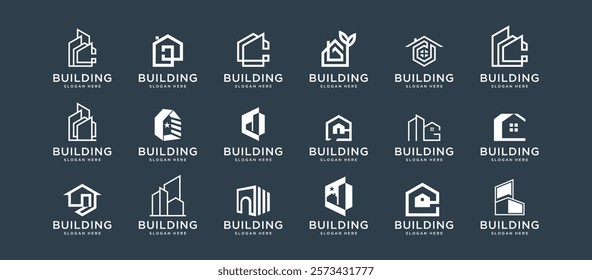 building and house logo collection.