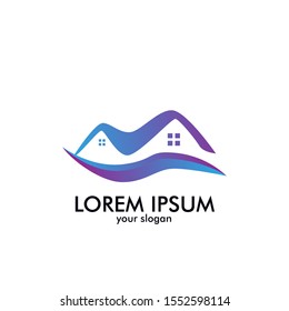 building or house logo icon for architect company