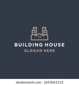 Building house logo template vector illustration design