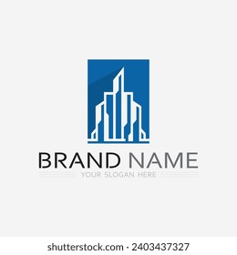 Building and house logo vector illustration design,Real Estate logo template, Logo symbol icon