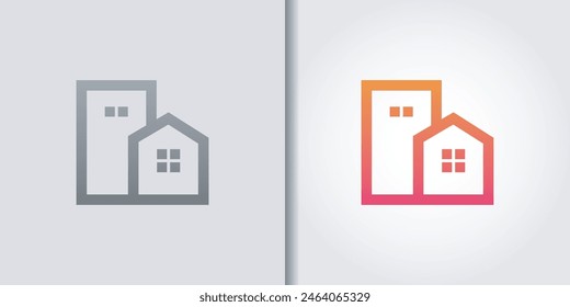 	
building house logo vector set