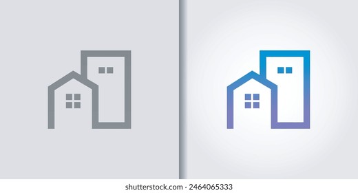 	
conjunto de Vector de logotipo de casa de construcción