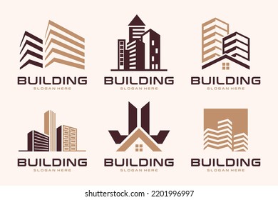 building, house, and real estate logo design collection