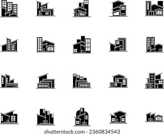Símbolo y logotipo de la construcción y de la casa