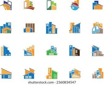 Building and house symbol and logo