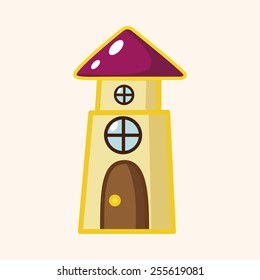 Building house tower theme elements 