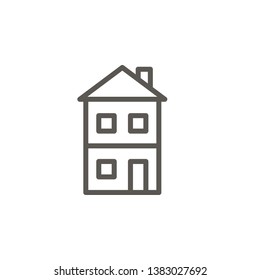 Building house vector icon. Simple element illustration from UI concept. Building house vector icon. Real estate concept vector illustration.