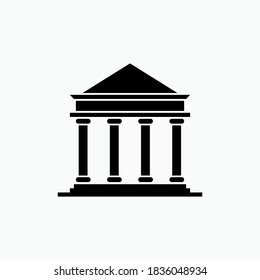 
Building Icon. Architecture Sign.Court, Museum or Bank Symbol - Vector Logo Template.