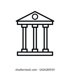 Building icon ,bank icon vector flat style