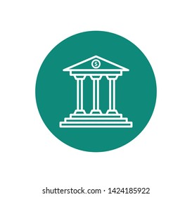 Building icon ,bank icon vector flat style