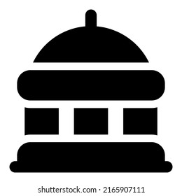 Building icon with black color 