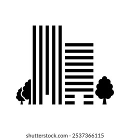 Icono de construcción. Silueta negra. Vista frontal. Vector simple ilustración gráfica plana. Objeto aislado sobre fondo blanco. Aislar.