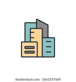 construindo ícone coleção .design estilo com fundo