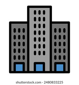 building icon color or logo illustration outline black filled style