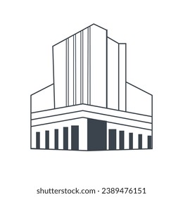  Building icon concept design stock illustration