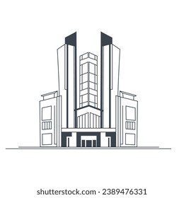  Building icon concept design stock illustration