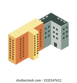 Building icon design, Real estate residential architecture property construction and city theme Vector illustration