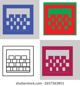 Diseño y forma del icono del edificio para construir